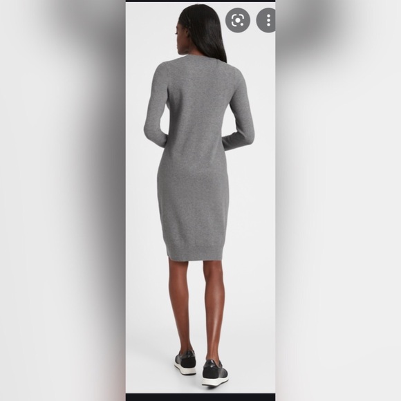 Banana Republic Center Seam Gray Knit Sweater Dress Long Sleeve Medium New $139 - Picture 10 of 10